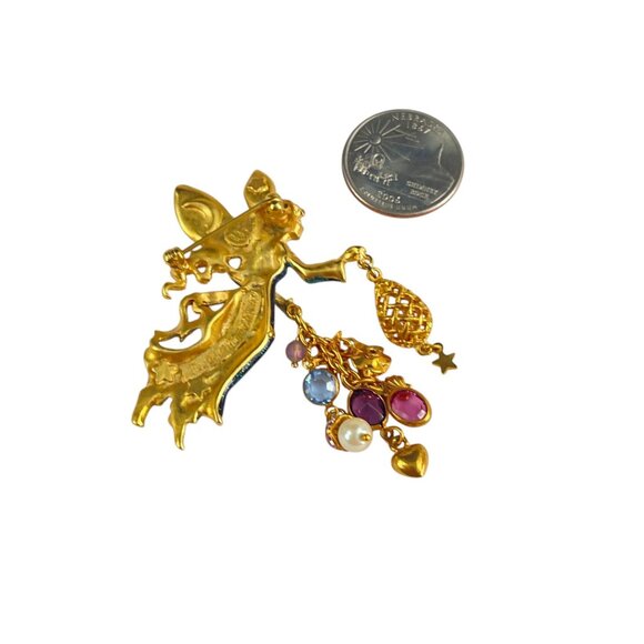 Kirks Folly Enchanted Fairy Brooch With Crystals & Pearls Original New Box - Picture 9 of 12